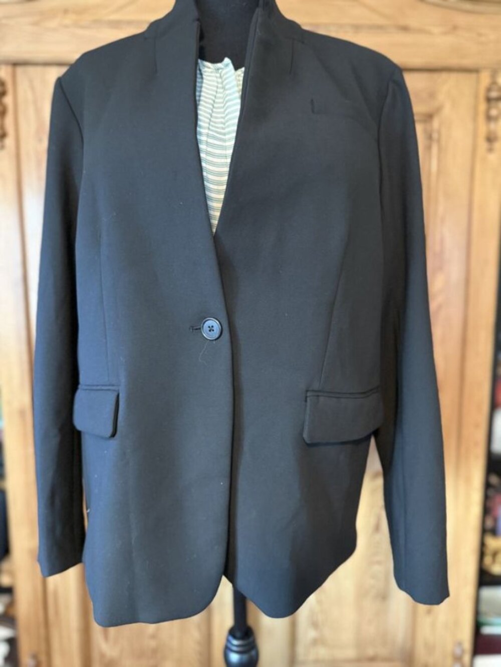 J.Crew Regent Blazer in Four-Season Stretch Black Size 18 NWT